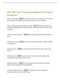 MKT 201 Test 1 Review questions and answers  Graded A&plus; 