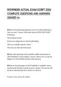 PATHFINDER ACTUAL EXAM SCRIPT 2026 COMPLETE QUESTIONS AND ANSWERS GRADED A&plus;