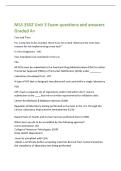 MLS 3302 Unit 3 Exam questions and answers  Graded A&plus; 