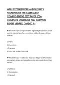 WGU C172 NETWORK AND SECURITY FOUNDATIONS PRE-ASSESSMENT COMPREHENSIVE TEST PAPER 2026 COMPLETE QUESTIONS AND ANSWERS EXPERT VERIFIED GRADED A&plus;