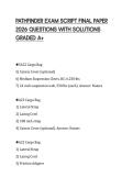PATHFINDER EXAM SCRIPT FINAL PAPER 2026 QUESTIONS WITH SOLUTIONS GRADED A&plus;