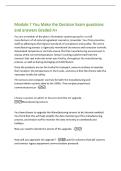 Module 7 You Make the Decision Exam questions  and answers Graded A&plus; 