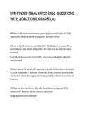 PATHFINDER FINAL PAPER 2026 QUESTIONS WITH SOLUTIONS GRADED A&plus;