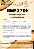 SEP3706 Assignment 2 &lpar;COMPLETE ANSWERS&rpar; Semester 1 2026 - DUE 10 April 2026