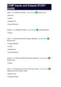 CCMP Inputs and Outputs STUDY GUIDE