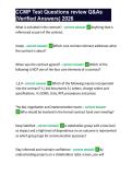 CCMP Test Questions review Q&As &lpar;Verified Answers&rpar; 2026