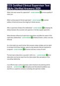CCS Certified Clinical Supervisor Test Q&As &lpar;Verified Answers&rpar; 2026