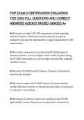 PCIP EXAM 2 CERTIFICATION EVALUATION TEST 2026 FULL QUESTIONS AND CORRECT ANSWERS ALREADY PASSED GRADED A&plus;