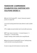 PEARSON RBT COMPREHENSIVE EXAMINATION 2026 QUESTIONS WITH SOLUTIONS GRADED A&plus;