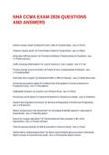 NHA CCMA EXAM 2026 QUESTIONS AND ANSWERS