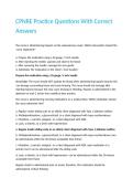 CPNRE Practice Questions With Correct Answers