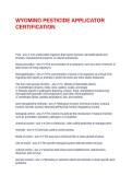 WYOMING PESTICIDE APPLICATOR CERTIFICATION