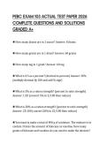 PEBC EXAM 103 ACTUAL TEST PAPER 2026 COMPLETE QUESTIONS AND SOLUTIONS GRADED A&plus;