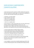 NURS 618 EXAM 2 QUESTIONS WITH COMPLETE SOLUTIONS 