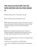 PEBC EXAM 103 EXAM SCRIPT 2026 TEST PAPER QUESTIONS AND SOLUTIONS GRADED A&plus;