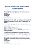 MED2107&colon; Final Exam Questions With Verified Answers