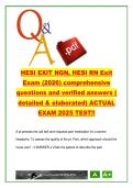 HESI RN Exit Exam NGN 2026 &lpar;350 Questions&rpar;&comma; NURS-HESI-RN01 &ndash; Patient Care&comma; Pharmacology&comma; Prioritization