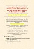 Nursing Exam 1 HESI Review &lpar;75 Questions&rpar; Expert Strategies&comma; Review of Key Quizzes&comma; And Practice Questions for Guaranteed Success 2026 &lpar;Answers & Rationales at the End of the Document&rpar;  