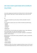 DSE OSCE EXAM QUESTIONS WITH COMPLETE SOLUTIONS