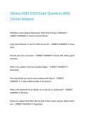 Obama ADEX OSCE Exam Questions With Correct Answers