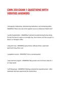 CMN 350 EXAM 1 QUESTIONS WITH VERIFIED ANSWERS