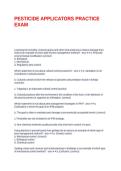 PESTICIDE APPLICATORS PRACTICE EXAM