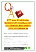 RVTI Level 1 Certification Exam 2026 &lpar;400 Questions&rpar;&comma; RVTI-L1-TECH01 &ndash; Propane Systems&comma; Electrical&comma; Plumbing & RV Inspection