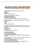 AMCA CERTIFICATION TEST - MEDICAL ASSISTING STUDY GUIDE WITH ALL QUESTIONS AND CORRECT ANSWERS&excl;&excl;