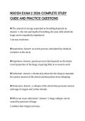 NSG124 EXAM 2 2026 COMPLETE STUDY  GUIDE AND PRACTICE QUESTIONS