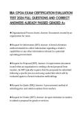 IBA CPOA EXAM CERTIFICATION EVALUATION TEST 2026 FULL QUESTIONS AND CORRECT ANSWERS ALREADY PASSED GRADED A&plus;