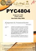 PYC4804 Assignment 2 &lpar;COMPLETE ANSWERS&rpar; 2026 - DUE June 2026
