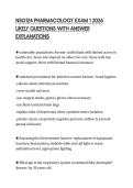 NSG124 PHARMACOLOGY EXAM 1 2026  LIKELY QUESTIONS WITH ANSWER  EXPLANATIONS 
