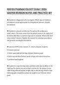 NSG124 PHARMACOLOGY EXAM 1 2026  MASTER REVISION NOTES AND PRACTICE SET