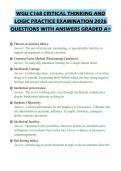 WGU C168 CRITICAL THINKING AND LOGIC PRACTICE EXAMINATION 2026 QUESTIONS WITH ANSWERS GRADED A&plus;