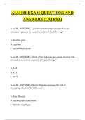 ALU 101 EXAM QUESTIONS AND  ANSWERS &lpar;LATEST&rpar; 