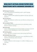 WGU D677 ACTUAL EXAM PAPER 2026 QUESTIONS WITH ANSWERS GRADED A&plus;