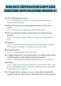WGU D677 CERTIFICATION SCRIPT 2026 QUESTIONS WITH SOLUTIONS GRADED A&plus;