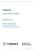 EDEXCEL GCSE MATH PAPER 2 MARKSCHEME PREDICTED PAPER SUMMER JUNE 2026