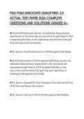 PGA PGM ASSOCIATE QUALIFYING 3&period;0 ACTUAL TEST PAPER 2026 COMPLETE QUESTIONS AND SOLUTIONS GRADED A&plus;