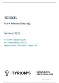 EDEXCEL GCSE MATH PAPER 1 MS MARKSCHEME PREDICTED PAPER SUMMER JUNE 2026