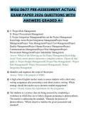 WGU D677 PRE-ASSESSMENT ACTUAL EXAM PAPER 2026 QUESTIONS WITH ANSWERS GRADED A&plus;