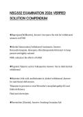 NSG552 EXAMINATION 2026 VERIFIED  SOLUTION COMPENDIUM