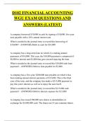 D102 FINANCIAL ACCOUNTING  WGU EXAM QUESTIONS AND  ANSWERS &lpar;LATEST&rpar;