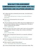 WGU D677 PRE-ASSESSMENT COMPREHENSIVE STUDY GUIDE 2026 FULL QUESTIONS AND SOLUTIONS GRADED A&plus;