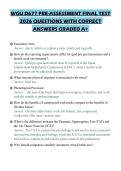 WGU D677 PRE-ASSESSMENT FINAL TEST 2026 QUESTIONS WITH CORRECT ANSWERS GRADED A&plus;
