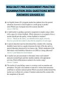 WGU D677 PRE-ASSESSMENT PRACTICE EXAMINATION 2026 QUESTIONS WITH ANSWERS GRADED A&plus;