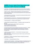 ASWB &lpar;Latest 2026&rpar; Exam Questions and Answers 100&percnt; Correct &lpar;verified&rpar;