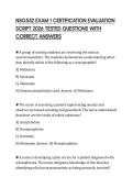 NSG552 EXAM 1 CERTIFICATION EVALUATION  SCRIPT 2026 TESTED QUESTIONS WITH  CORRECT ANSWERS
