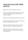 NSG554 2026 ACTUAL SCRIPT VERIFIED  MASTER FILE