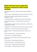 BLAW 3201 Final &lpar;Latest 2026&rpar; Real Questions and Answers 100&percnt; Correct &lpar;verified&rpar;